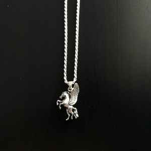 Silver Pegasus Pendant with chain